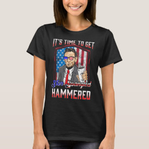 Camiseta Bebendo Como Lincoln Star Spangled Hammered
