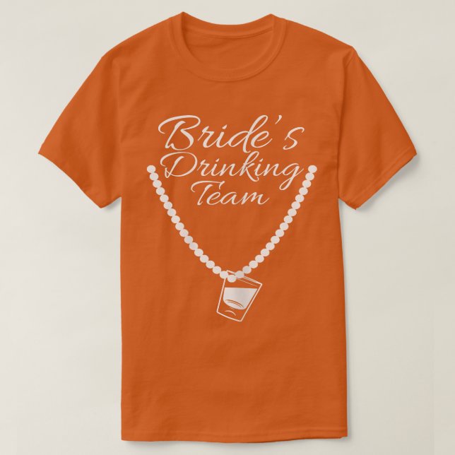 Camiseta Bebendo da equipe de Bride Shot glass Diamond R (Frente do Design)