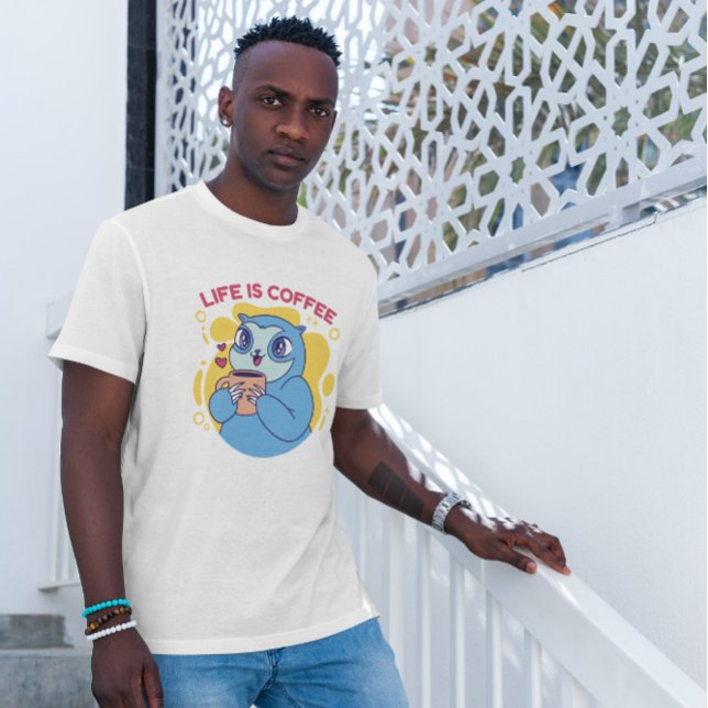 Camiseta Bebendo de café (Criador carregado)