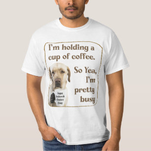 Camiseta Bebendo de café bonito Labrador T-Shirt