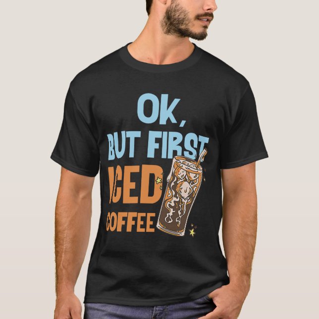 Camiseta Bebendo De Café Forçado Sabor A Frio (Frente)