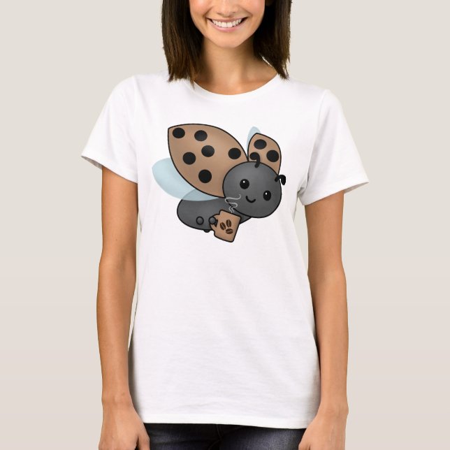 Camiseta Bebendo de café Ladybug T-Shirt (Frente)