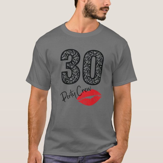 Camiseta bebendo De Cerveja De 30 Partidos Feliz Por 30 Ano (Frente)