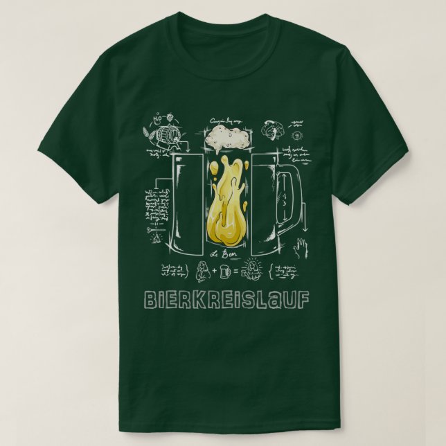 Camiseta Bebendo De Cerveja De Circuito De Cerveja E Descob (Frente do Design)