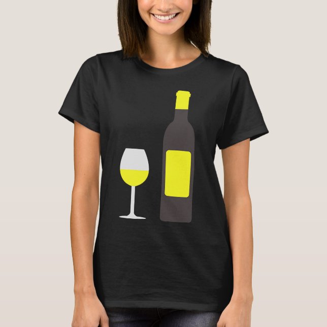 Camiseta Bebendo de Chardonnay, de Vinho Branco (Frente)