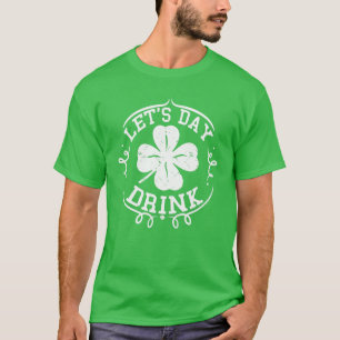 Camiseta Bebendo De Dia de São Patrício De Dragagem No Di