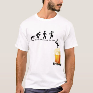 Camiseta Bebendo de Festa de Sexta-Feira da Festa de Evoluç