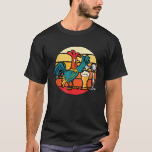 Camiseta Bebendo de galinha-do-galinha Fazenda engraçada An