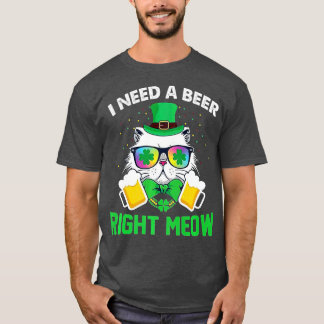Camiseta Bebendo De Gato De Beer Irlandês Engraçado Pré