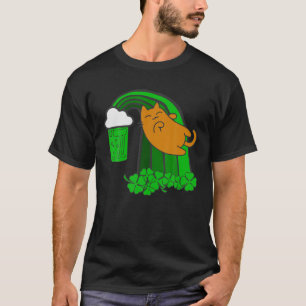 Camiseta Bebendo de Gato Irlandês Cerveja Engraçado Rua d