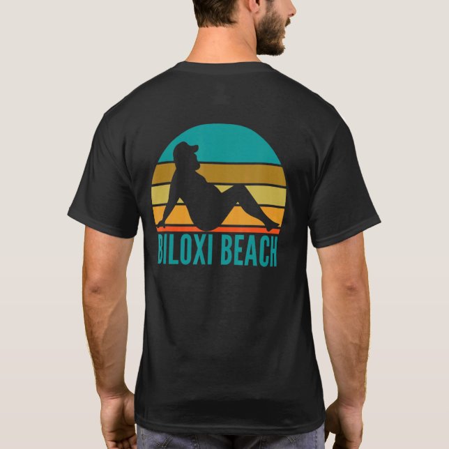 Camiseta Bebendo de gordura Biloxi Beach Mississippi (Verso)