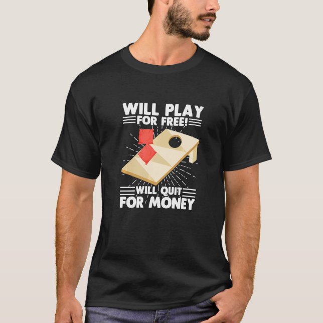 Camiseta Bebendo de Jogo do Partido Cornhole Corn Hole (Frente)