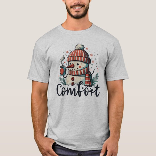 Camiseta Bebendo de Neve Cacau - Engraçado (Frente)