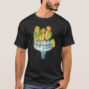 Camiseta Bebendo de papagaio feminino Margarita Retro Summe