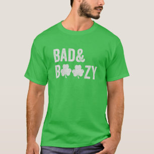 Camiseta Bebendo De São Patrick Day Mau E Engraçado De Booz