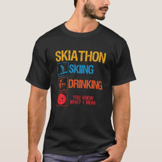 Camiseta Bebendo de Skiathlon Triathlon Partido Apres Sk