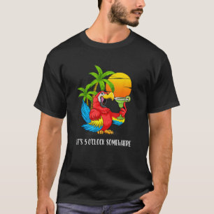 Camiseta Bebendo de Verão de Praia É 5 O Relógio Somewh