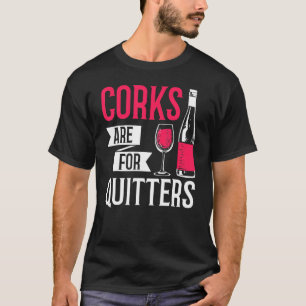 Camiseta Bebendo De Vinho Cortiça Gráfica Para Quu