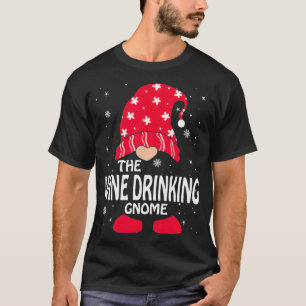 Camiseta Bebendo de vinho Gnomo Correspondente Grupo Famili
