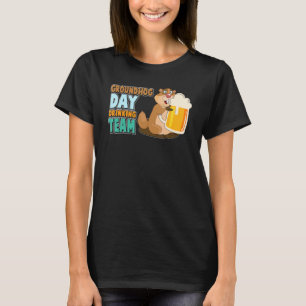 Camiseta Bebendo do Groundhog Correspondente à Equipe Beer