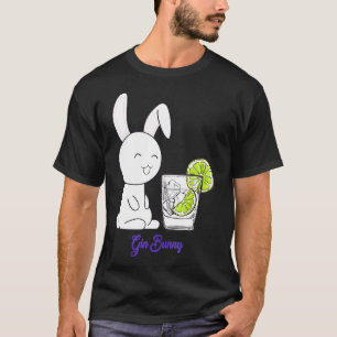 Camiseta Bebendo do partido Gin Bunny Rabbit Concert Alcoho