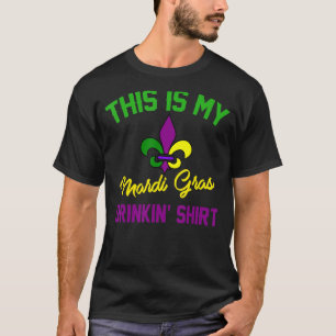 Camiseta Bebendo do Partido Mardi Gras Retro New Orleans