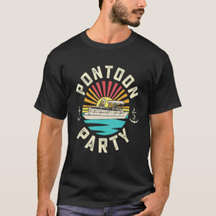 Camiseta Bebendo do Partido Pontoon Pesca Vintage S