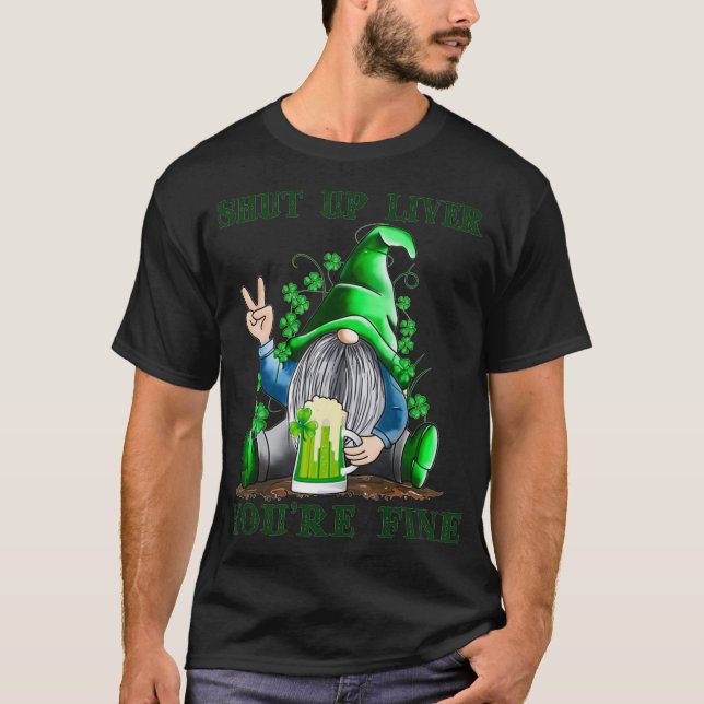 Camiseta Bebendo dos Gnomos São Patricinhos Cale-se. (Frente)