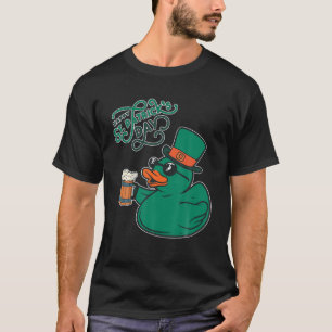Camiseta Bebendo Duck Dia de São Patrício Bber Duck Beer