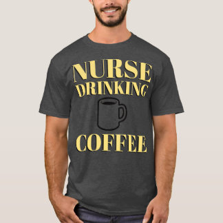 Camiseta Bebendo ENFERMEIRO CAFÉ humor engraçado sarcástico