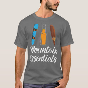 Camiseta Bebendo Engraçado De Montanha Snowboarder Fumando