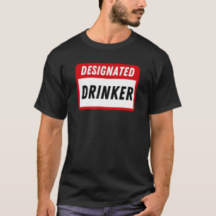 Camiseta Bebendo Engraçado Designado Por Nome de etiqueta D