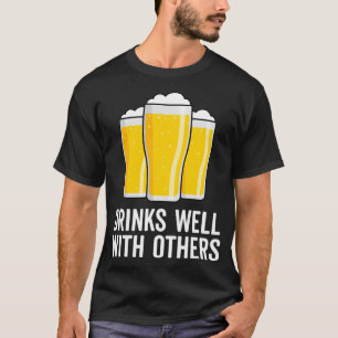 Camiseta Bebendo Engraçado Dizendo Beer Beer Bebidas Gráfic