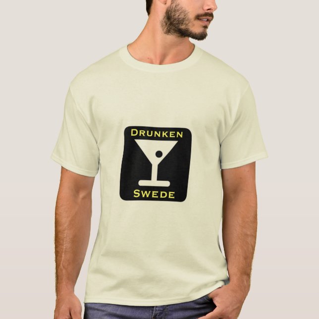 Camiseta Bebendo escandinavo do sueco bêbedo engraçado (Frente)