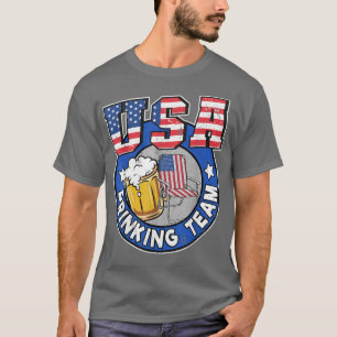 Camiseta BEBENDO EUA Equipe Americana Bandeira Americana 4