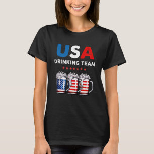 Camiseta BEBENDO EUA Equipe Funny Bebendo Beer Lover Gift P