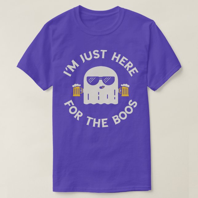 Camiseta Bebendo Ghost Beer Halloween Boos Engraçados Boos (Frente do Design)