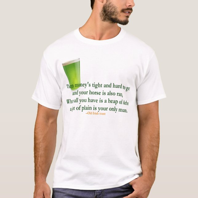 Camiseta Bebendo Irlandês dizendo 2 - T-Shirt (Frente)