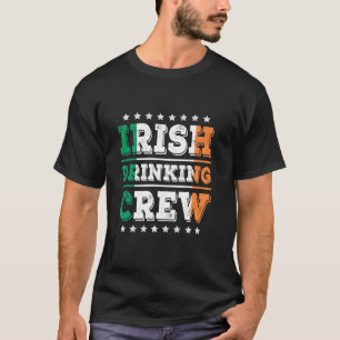 Camiseta Bebendo Irlandês Tripulação Irlanda Bandeira Funny