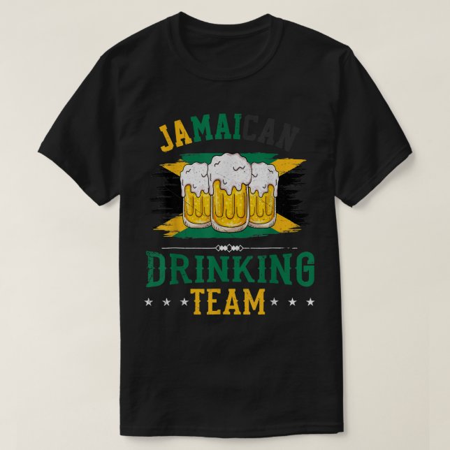Camiseta Bebendo jamaicano, Jamaica Flag Gift for Beer (Frente do Design)