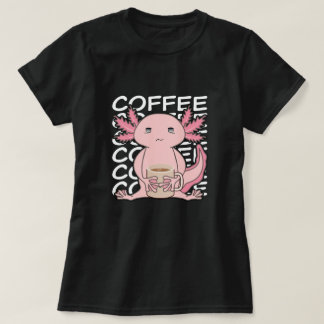 Camiseta Bebendo Kawaii Axolotl Cute