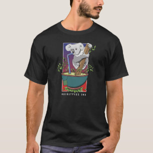 Camiseta Bebendo Koala, chá eucalyptus, T-Shirt