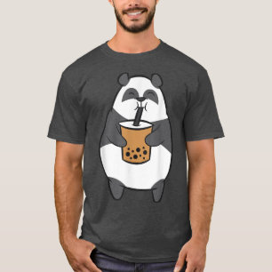 Camiseta Bebendo Panda Bble Tea Kawaii Panda Bear Com B