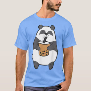 Camiseta Bebendo Panda Bble Tea Kawaii Panda Bear Com B