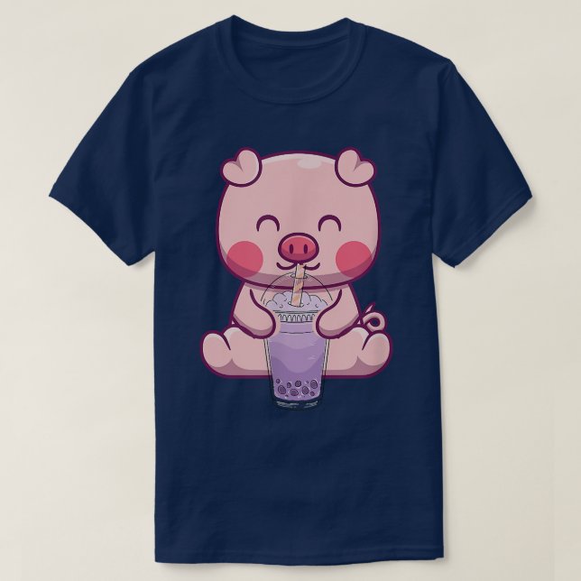 Camiseta Bebendo Porteiro Boba Tea Japonês (Frente do Design)