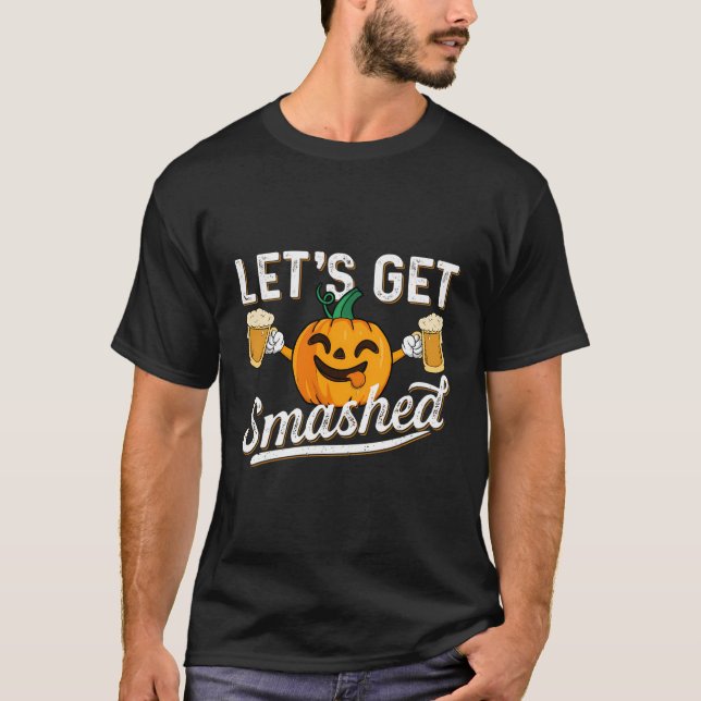 Camiseta Bebendo Pumpkin Deixa A Bebida Esmagada Para O Alã (Frente)