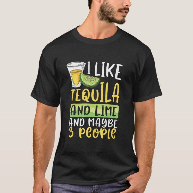 Camiseta Bebendo Que Eu Gosto De Limão De Tequila Talvez Tr (Frente)