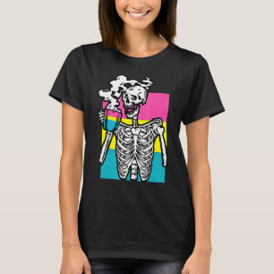 Camiseta Bebendo Skeleton Café Orgulho Transexual Caveira L