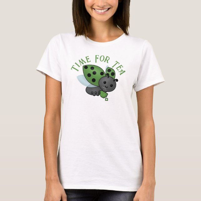 Camiseta Bebendo Tea Ladybug T-Shirt (Frente)