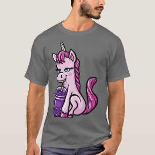 Camiseta Bebendo Unicorn Boba Milk Tea 2